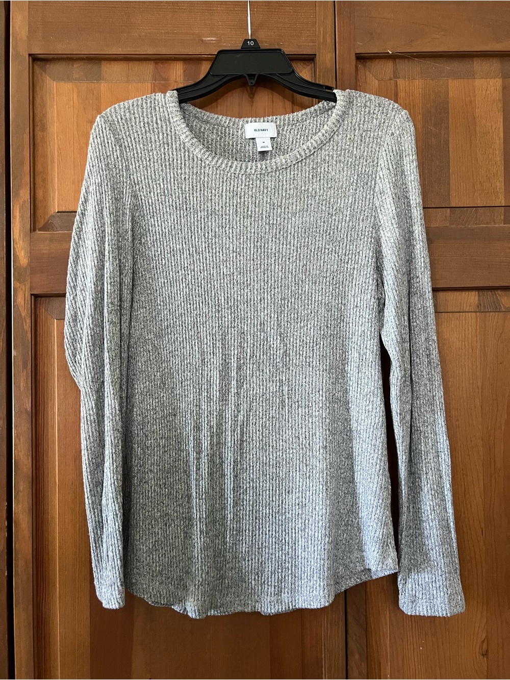 Old Navy Gray Ribbed Knit Sweater Top